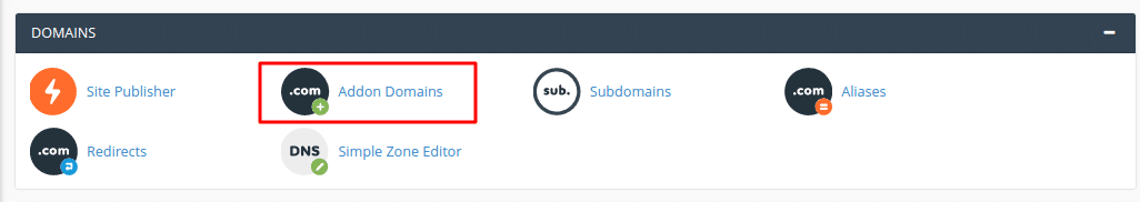 Add Addon Domain in cPanel