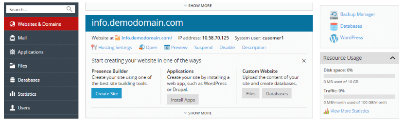 create a website in Presence Builder 