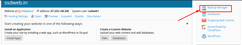 Backup a Website in Plesk Panel