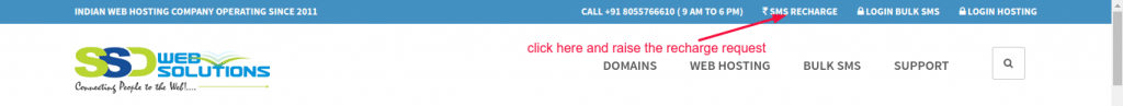 Bulk SMS Recharge Request