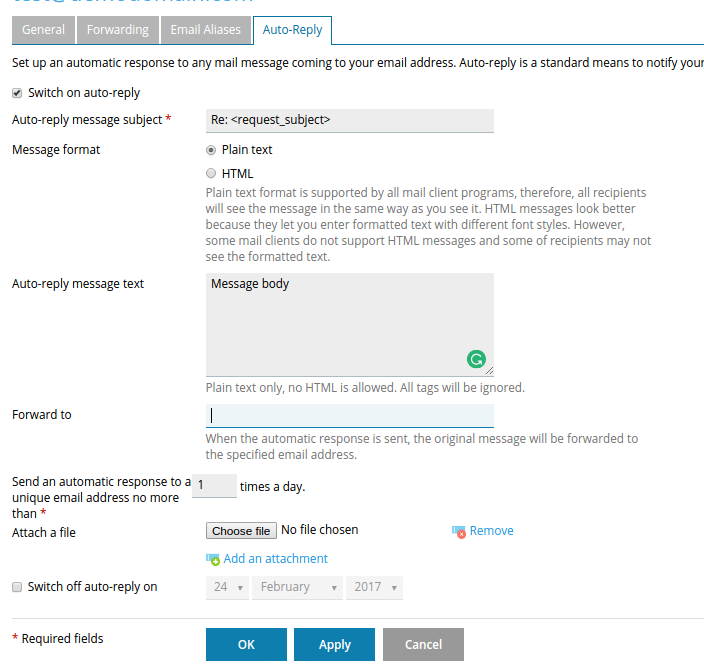 auto-reply