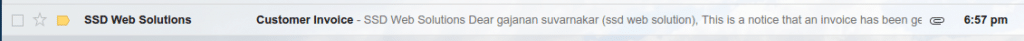 Invoice over email
