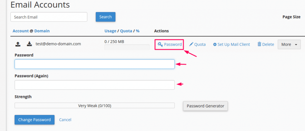 Change my Email Password