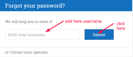 change my sms account password
