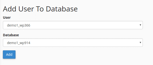 assign Database user