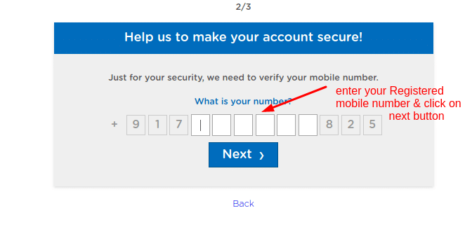 ssdindia mobile verification