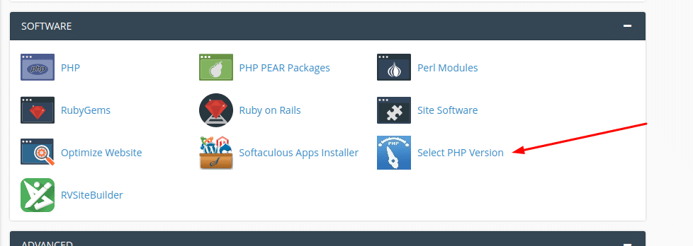 Select PHP Version
