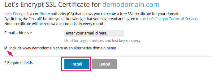 install lets encrypt ssl