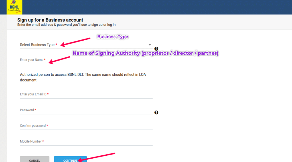 Entity business details